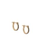 Jezebel London 'leicester' Hoop Earrings, Women's, Black
