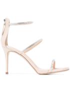 Giuseppe Zanotti Design Patent Strap Sandals - Nude & Neutrals