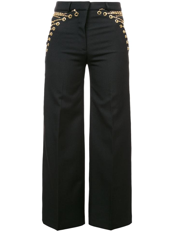 Y / Project Chain Lace Detailed Trousers - Black