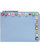 Fendi Zip Around Large Clutch - Blue