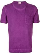 Massimo Alba Crewneck Chest Pocket T-shirt - Purple