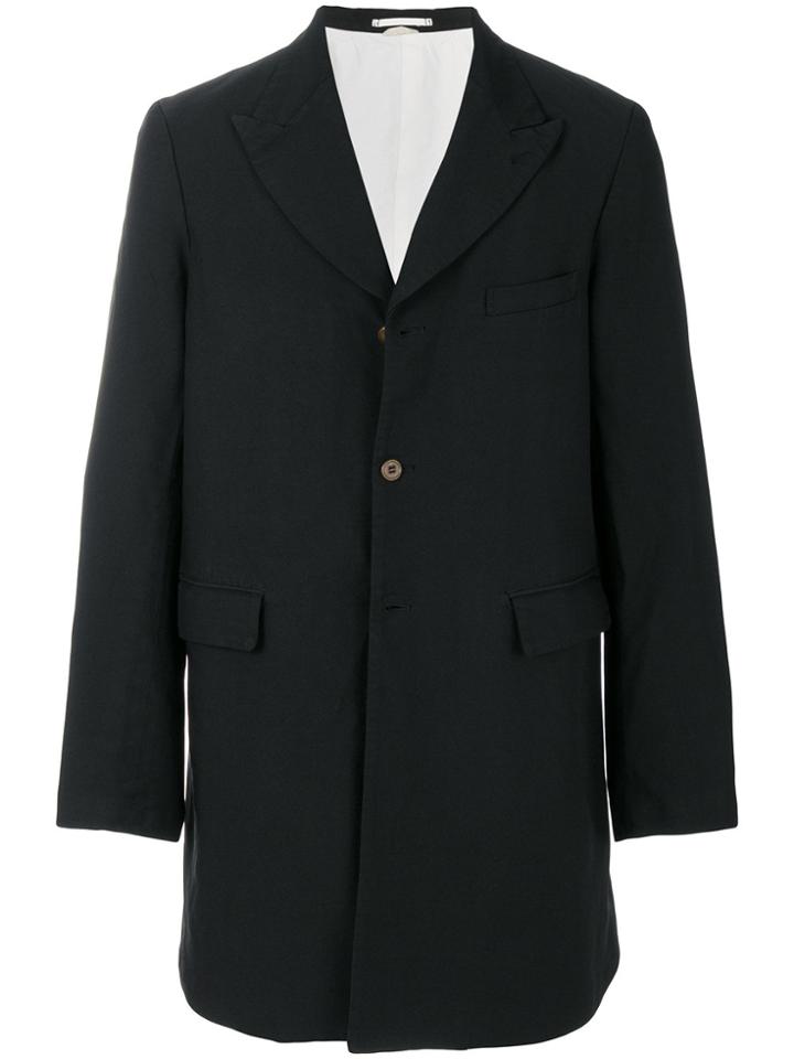 Comme Des Garçons Homme Plus Single-breasted Coat - Black