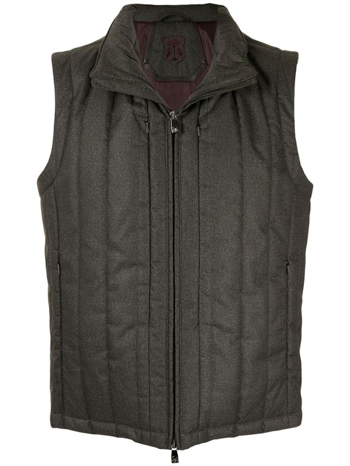Corneliani Zipped Fitted Gilet - Green