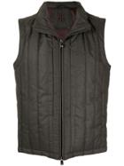 Corneliani Zipped Fitted Gilet - Green