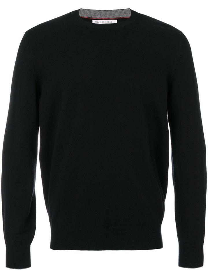Brunello Cucinelli Round Neck Jumper - Black