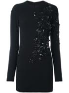 Dsquared2 Floral Sequin Fitted Dress - Black