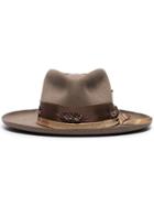 Nick Fouquet Distressed Ribbon Embellished Fur Hat - Neutrals