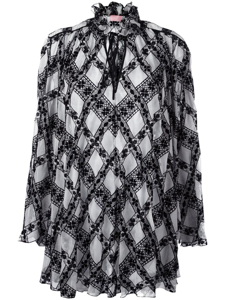 Giamba Gathered Collar Blouse - White