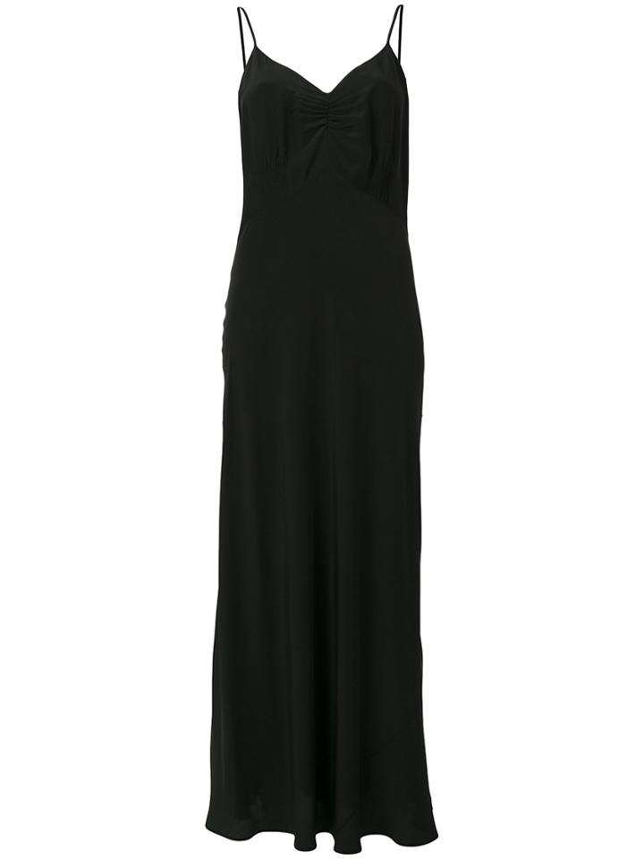 Miu Miu Open-back Slip Dress - Black