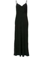 Miu Miu Open-back Slip Dress - Black