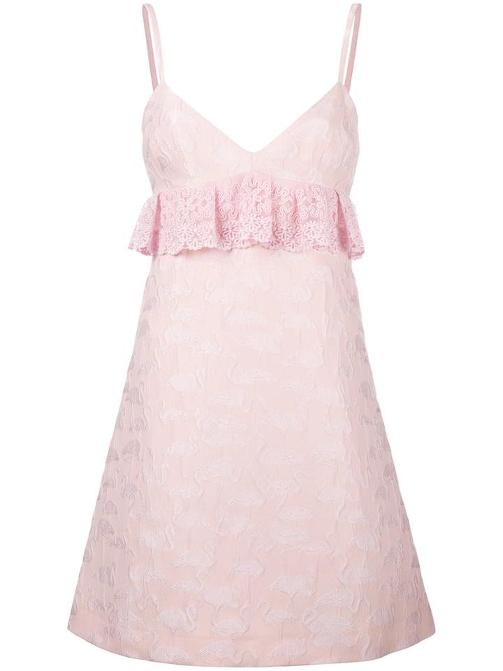 Giamba Flamingo Jacquard Dress, Women's, Size: 42, Pink/purple, Polyamide/polyester
