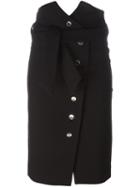 Iro Belted Button Skirt, Women's, Size: 38, Black, Cotton/spandex/elastane/viscose/virgin Wool
