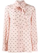 Valentino Vlogo Print Blouse - Pink