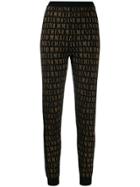 Moschino Logo Knitted Joggers - Black