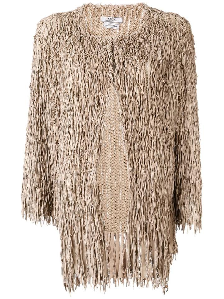 Desa 1972 Fringe Jacket - Neutrals