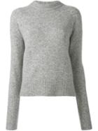 Dkny Crew Neck Jumper, Women's, Size: Medium, Grey, Nylon/spandex/elastane/wool