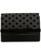 Jimmy Choo Bow Clutch, Women's, Black, Cotton/silk/velvet