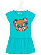 Moschino Kids Teddy Bear Dress, Girl's, Size: 6 Yrs, Blue