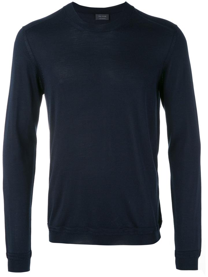 Pal Zileri - Crew Neck Sweater - Men - Silk - 54, Blue, Silk