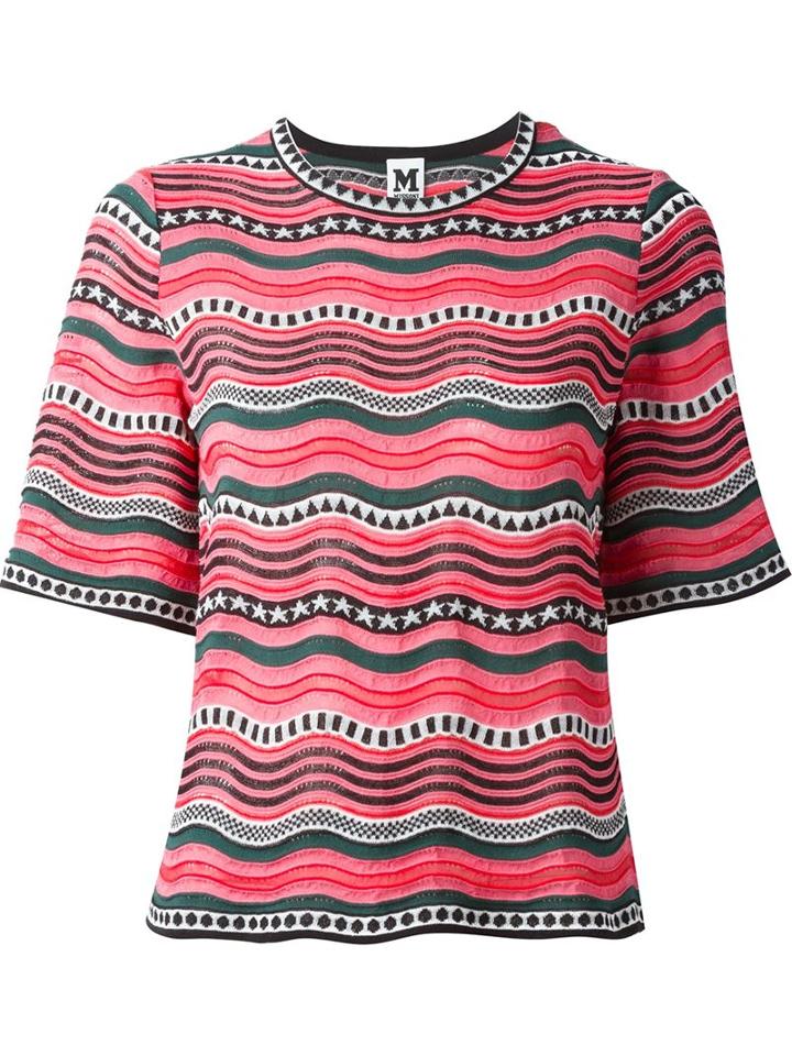 M Missoni Wavy Stripes Knit T-shirt