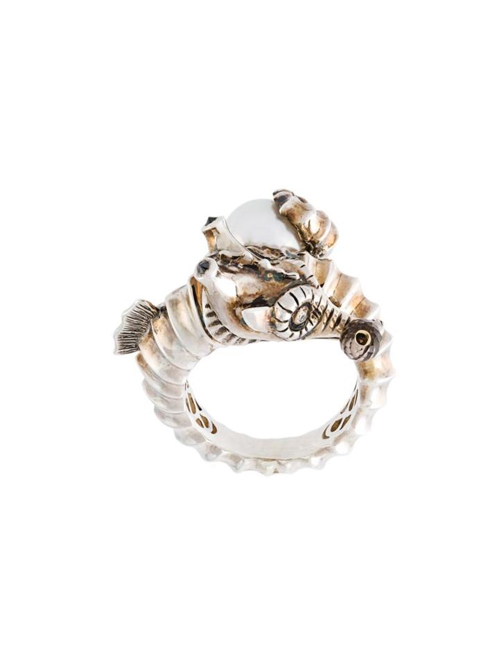 Bibi Van Der Velden Seahorse Ring, Women's, Size: 54, Metallic