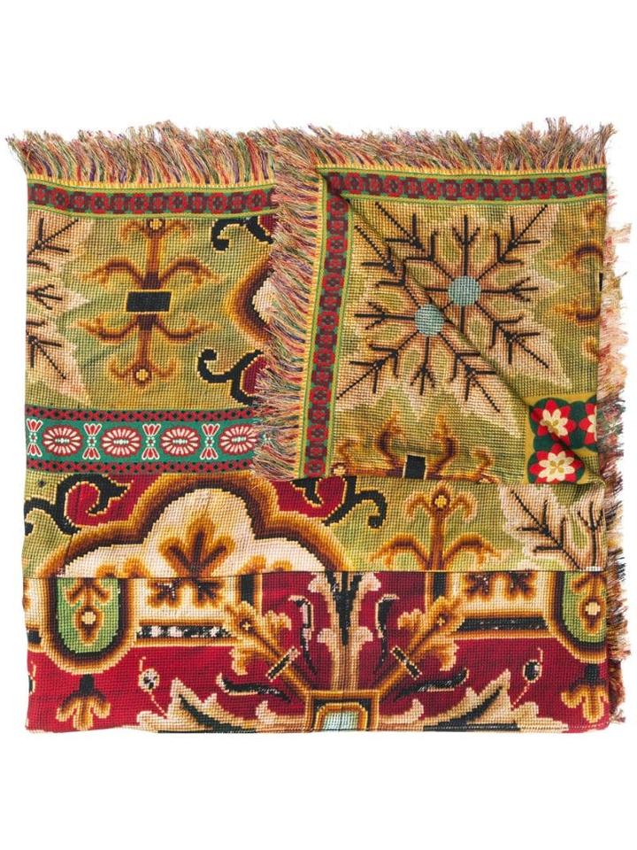 Pierre-louis Mascia Floral Patterned Scarf - Brown
