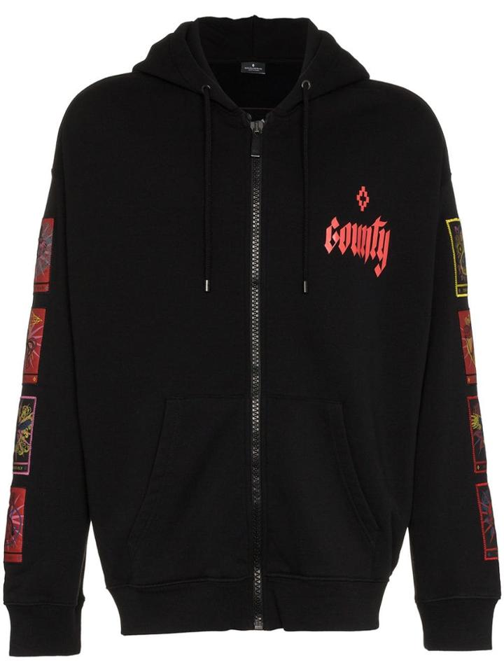 Marcelo Burlon County Of Milan Mb Tarot Zip Hd Swt Blk Multi - Black