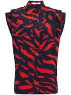 Givenchy Silk Tiger Print Shirt - Blue