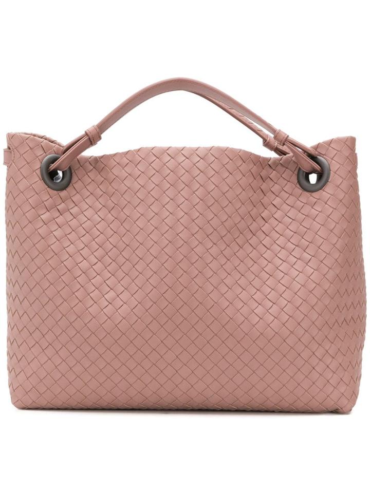 Bottega Veneta Intrecciato Weave Tote - Pink