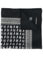 Dolce & Gabbana Cactus Print Pocket Square, Men's, Black, Silk