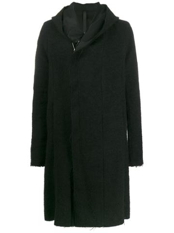 Poème Bohémien Unfinished Hooded Coat - Black