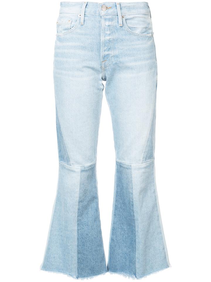 Frame Denim Panelled Kick Flare Jeans - Blue