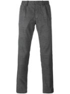 Incotex Checked Trousers, Men's, Size: 32, Grey, Cotton/polyester/spandex/elastane/viscose