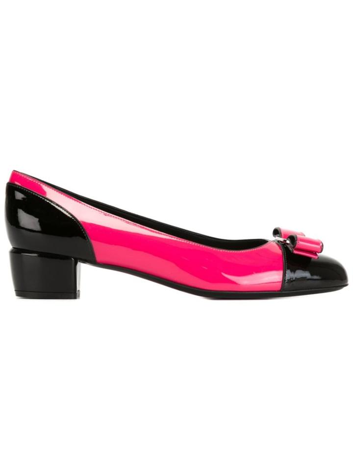Salvatore Ferragamo Vara Pumps, Women's, Size: 7, Black, Leather