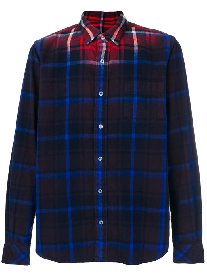 Sacai Gradient Checked Shirt - Blue