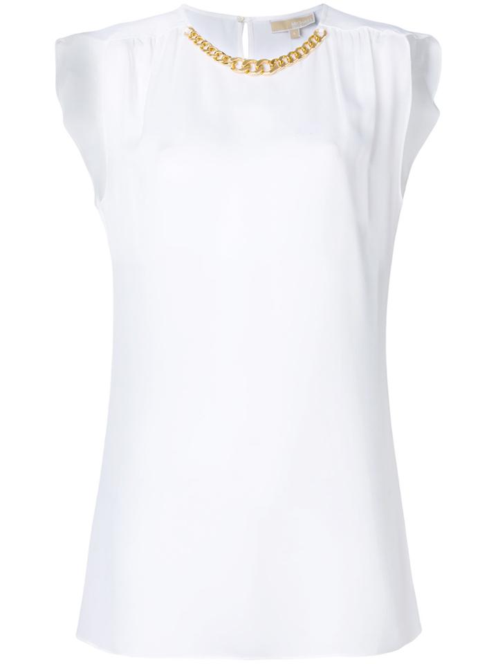 Michael Michael Kors Chain Detail Blouse - White