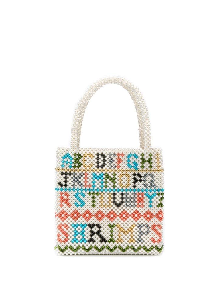 Shrimps Hera Alphabet Tote Bag - White