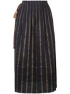 Uma Wang Knot-detail Pleated Skirt - Blue