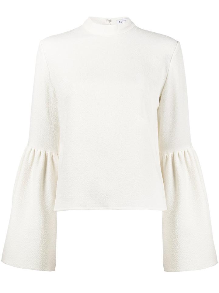 Rejina Pyo Marta Blouse With Bell Split Sleeves - Nude & Neutrals