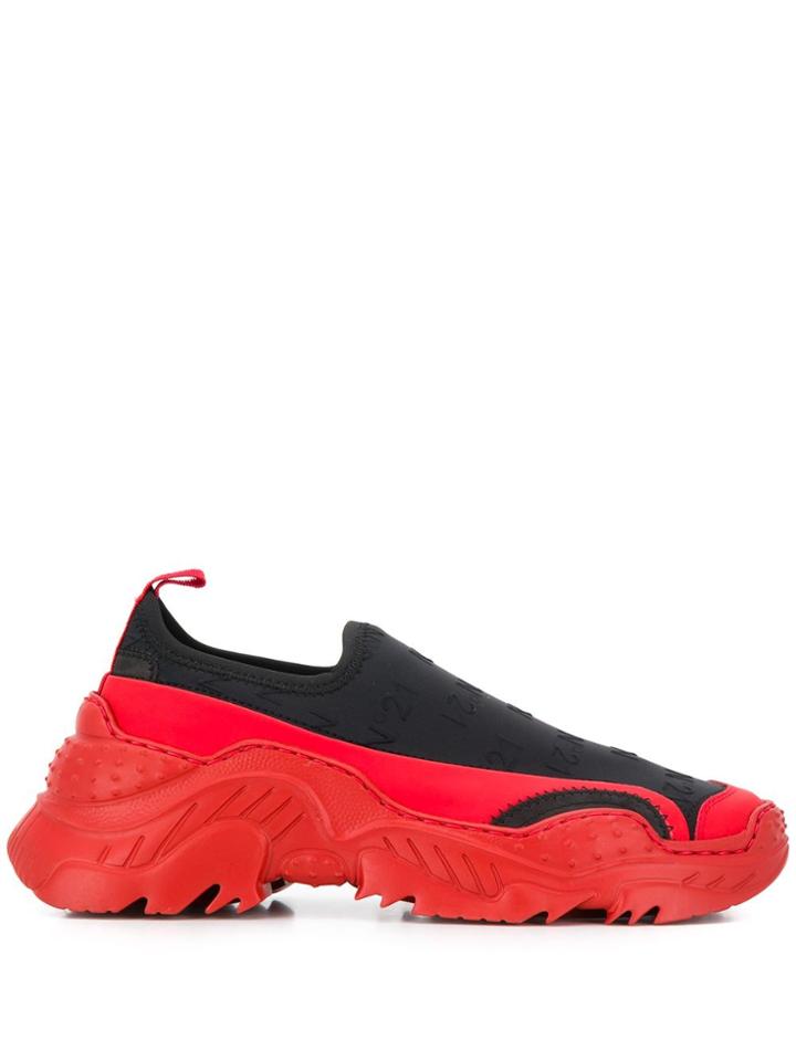Nº21 Panelled Low-top Sneakers - Black