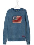 Ralph Lauren Kids Knitted Flag Sweater - Blue