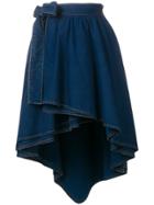 Sonia Rykiel High-low Hem Skirt - Blue