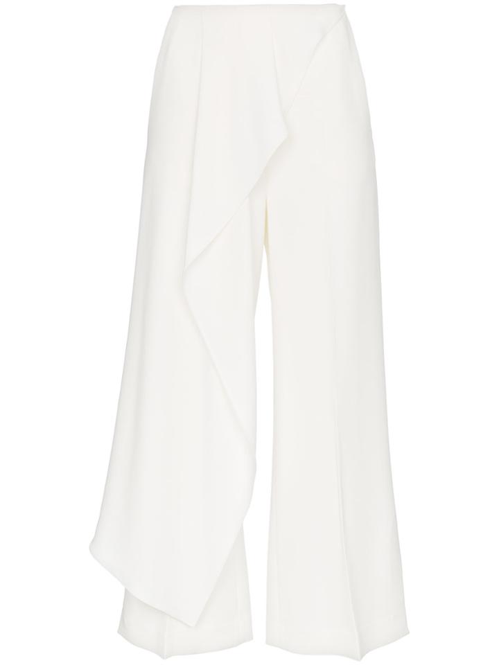Roland Mouret Griffith Asymmetric Front Trousers - White
