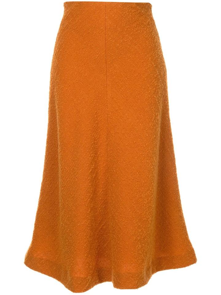 Muller Of Yoshiokubo Flared Midi Skirt - Yellow & Orange