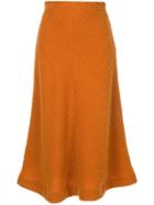 Muller Of Yoshiokubo Flared Midi Skirt - Yellow & Orange