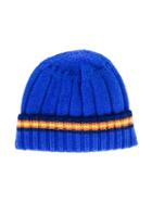 K Way Kids 'brice' Stripe Beanie, Boy's, Size: 54 Cm, Blue