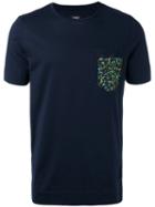 Fendi Embellished T-shirt, Men's, Size: 50, Blue, Cotton
