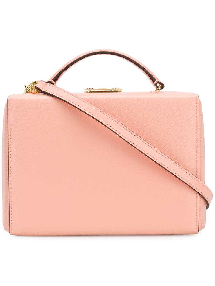Mark Cross Grace Small Box Tote Bag - Pink & Purple