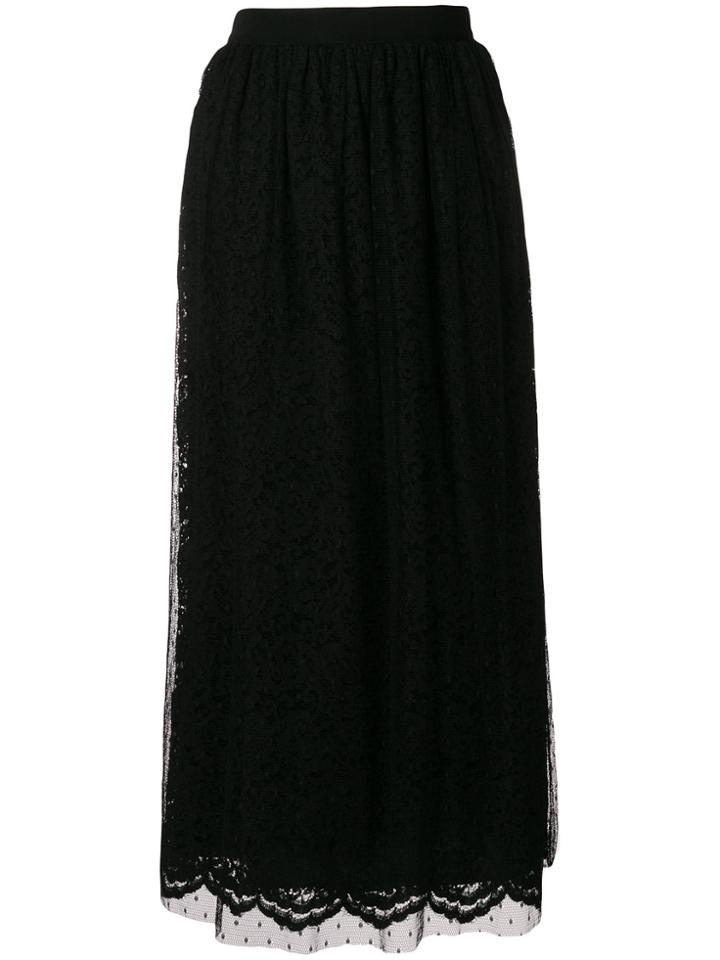 Ermanno Ermanno Lace Midi Skirt - Black