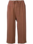 Humanoid Cropped Straight Leg Trousers - Brown